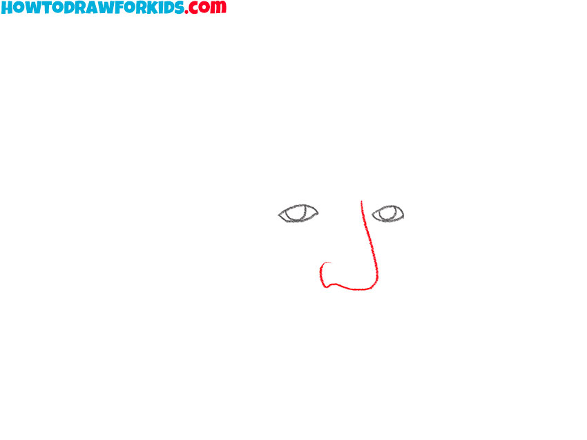 Draw the nose shape