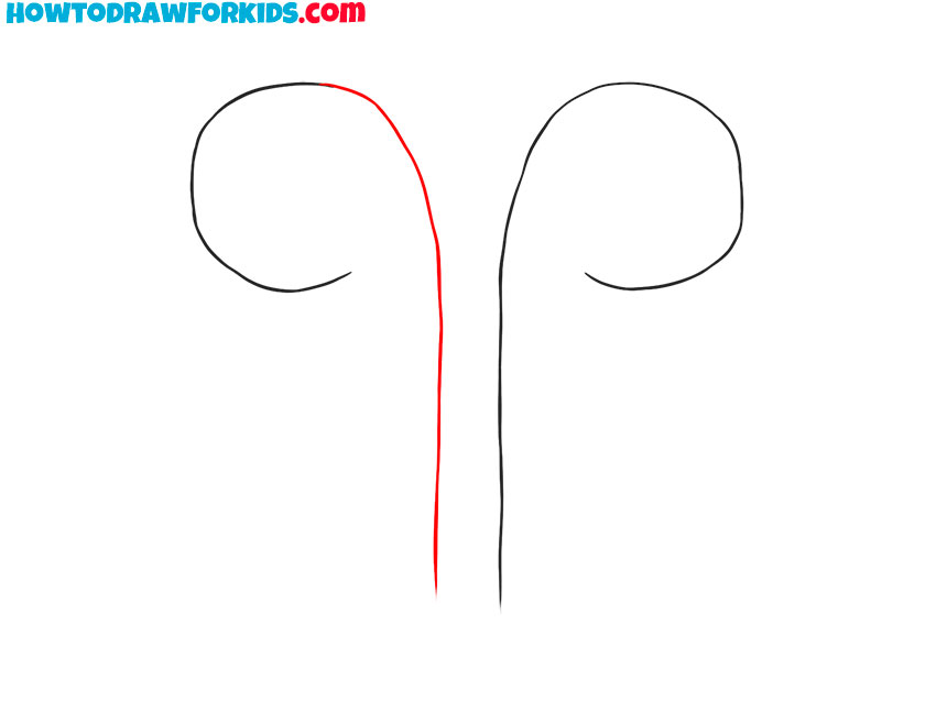 Sketch the stem of the left AirPod