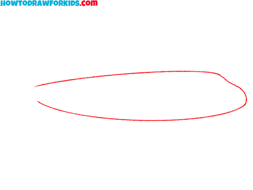 Sketch the plane fuselage