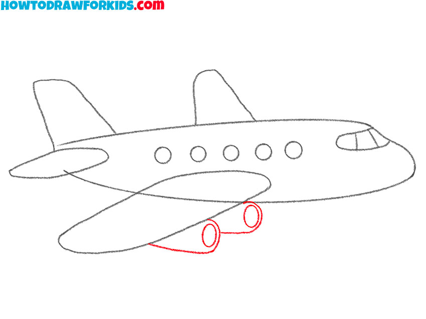 Draw the plane engines