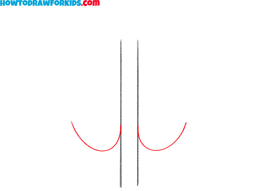 Start sketching the anchor arms