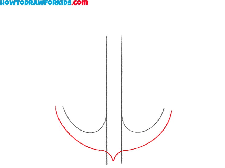 Complete the main curves of the arms