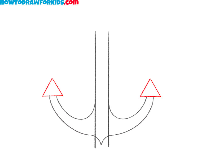Sketch the triangular tips