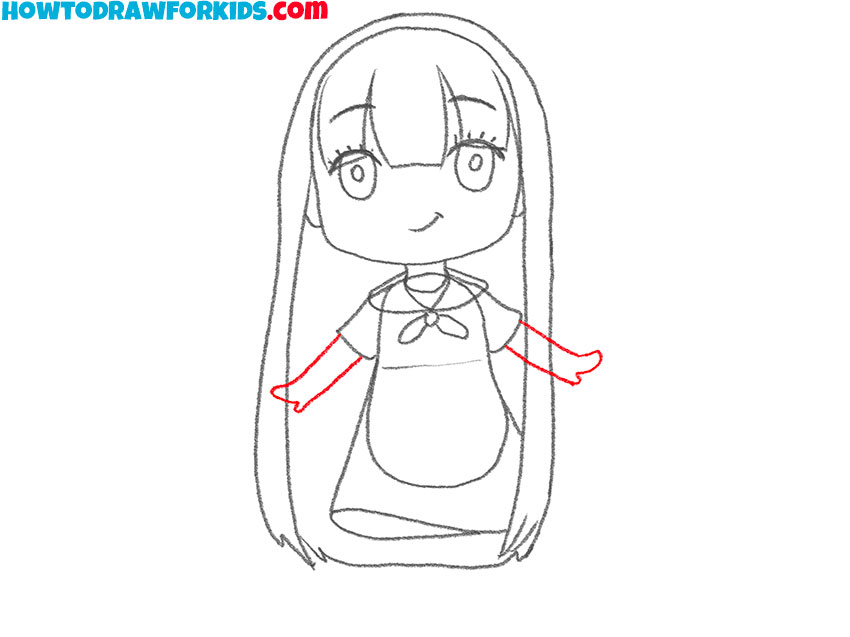 Draw the slender anime arms