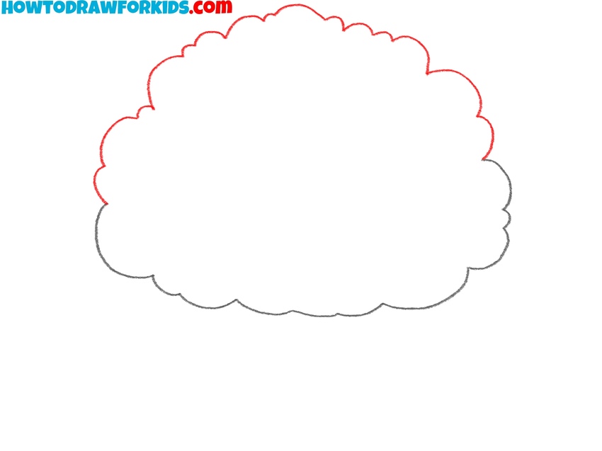 Complete the upper outline of the tree crown