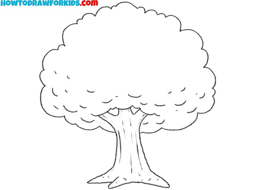 Clean up and refine the oak drawing