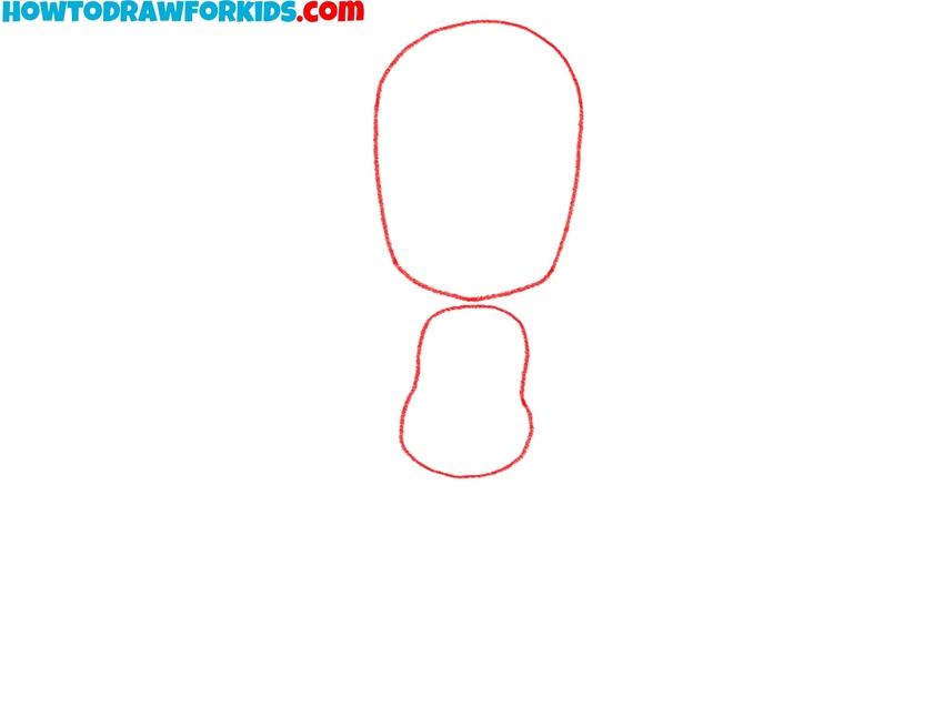 Sketch Anna’s head and body