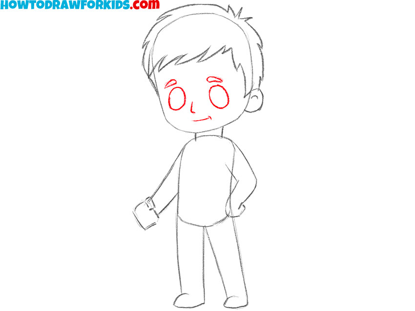 Draw Aquaman’s facial features