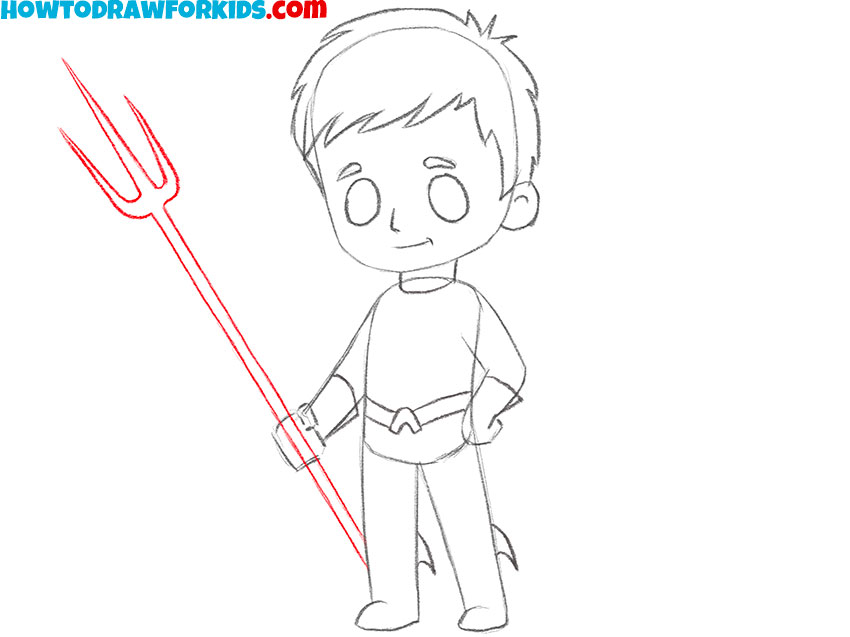 Draw Aquaman’s trident