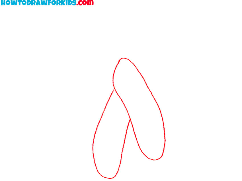 Sketch two overlapping ballet slippers