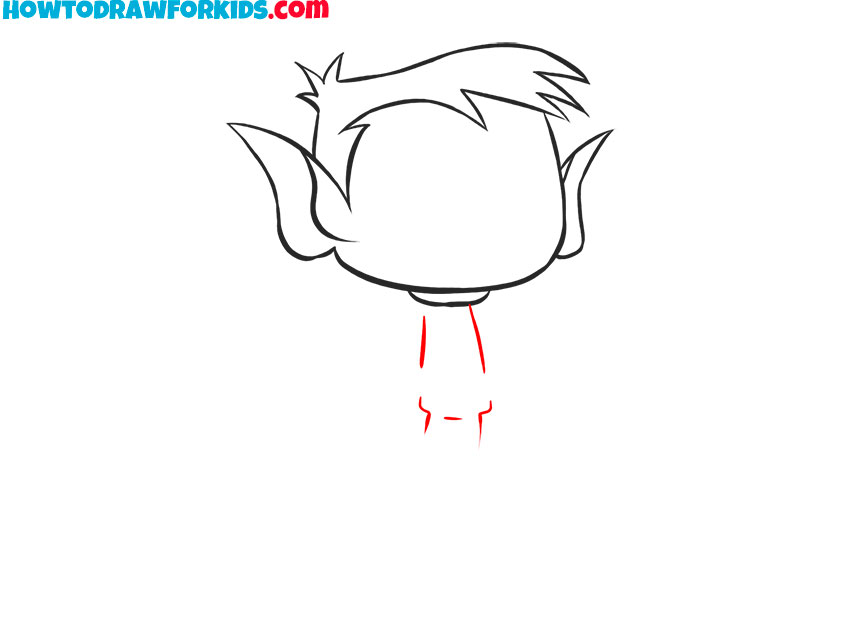 Draw Beast Boy’s torso