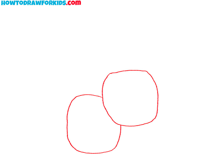Sketch the main shapes of the gloves