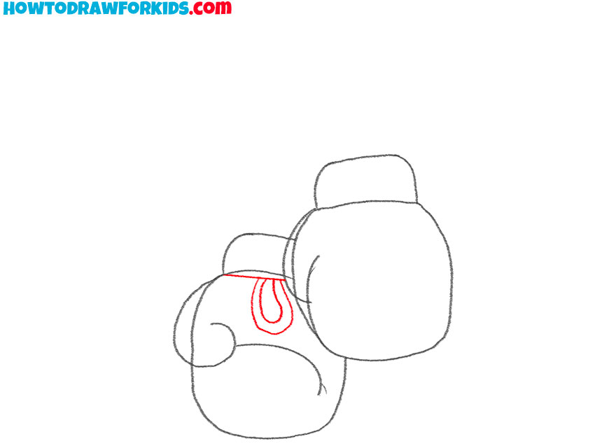 Sketch the stitching and vent area