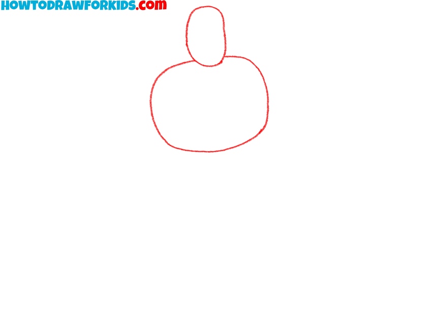 Sketch the head and torso