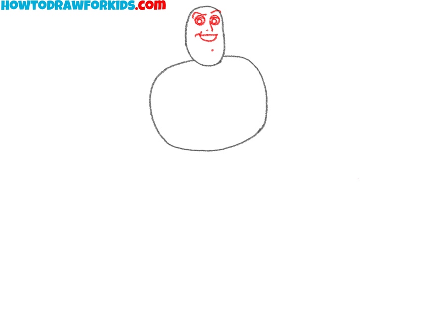 Draw Buzz Lightyear’s face