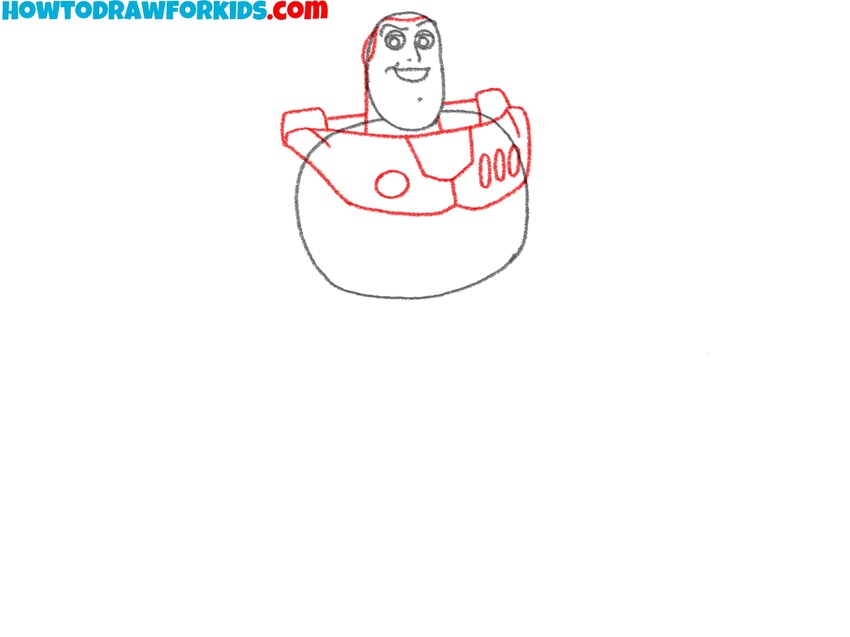 Illustrate the chest with buttons