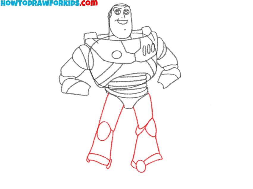 Add the legs below the torso