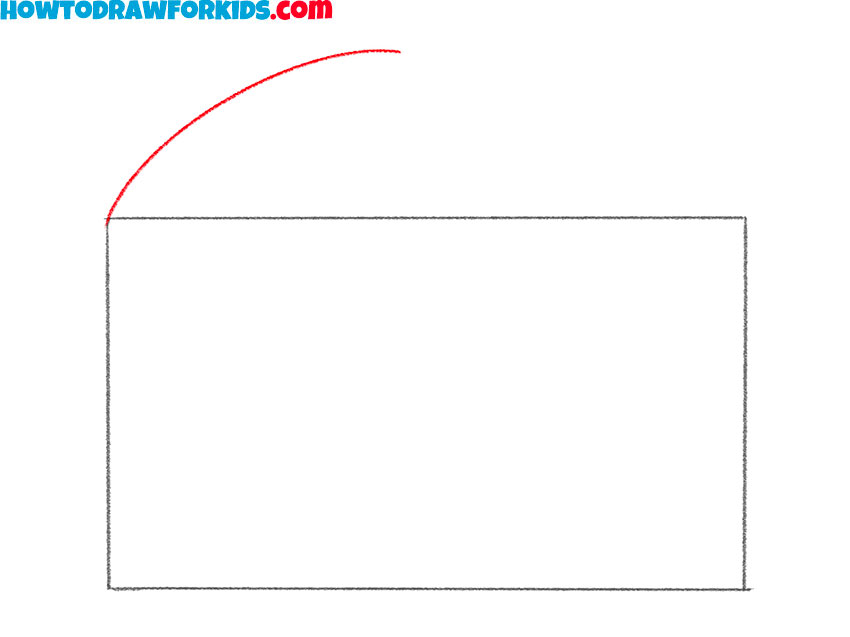 Start sketching the upper edge