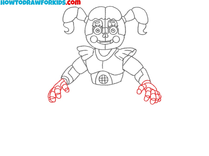 Add the animatronic hands and fingers
