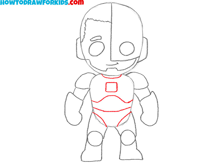 Detail Cyborg’s torso armor