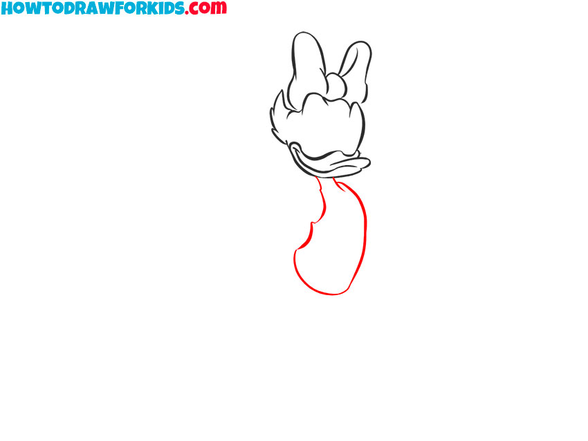 Sketch the upper torso shape