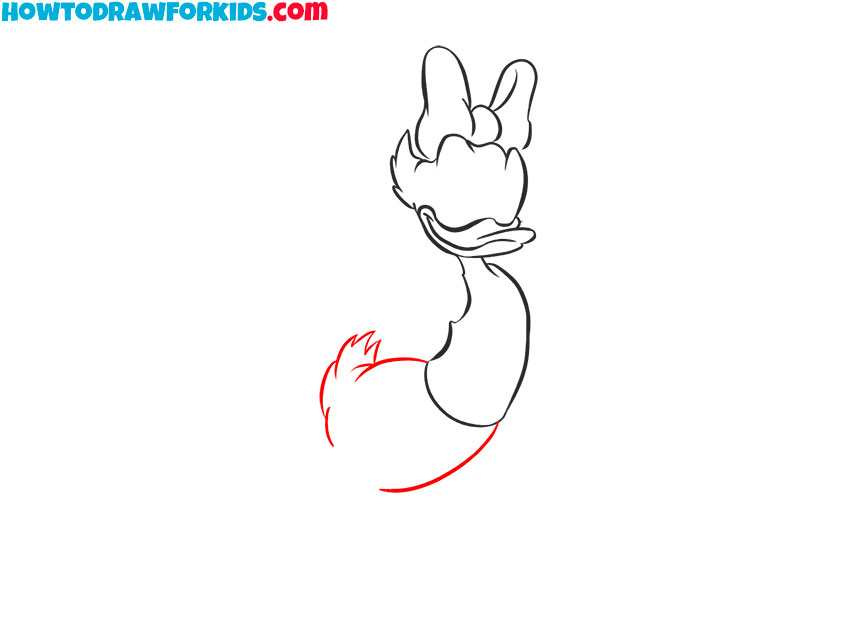 Complete the torso and draw the tail