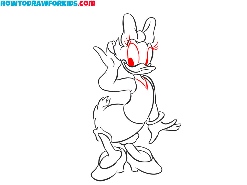 Draw Daisy Duck’s eyes