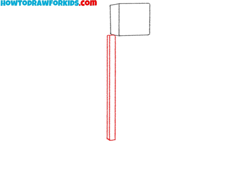 Draw the first long arm of Enderman