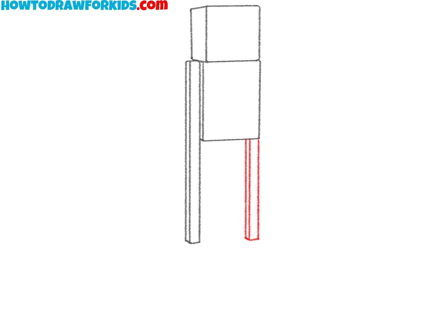 Draw the opposite Enderman’s arm shape