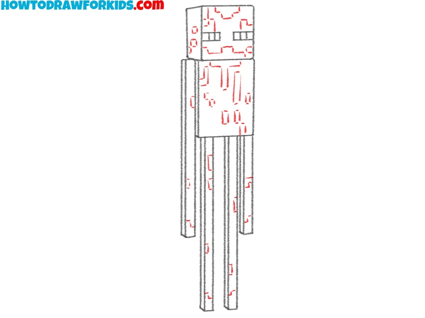 Sketch pixel patterns on the body