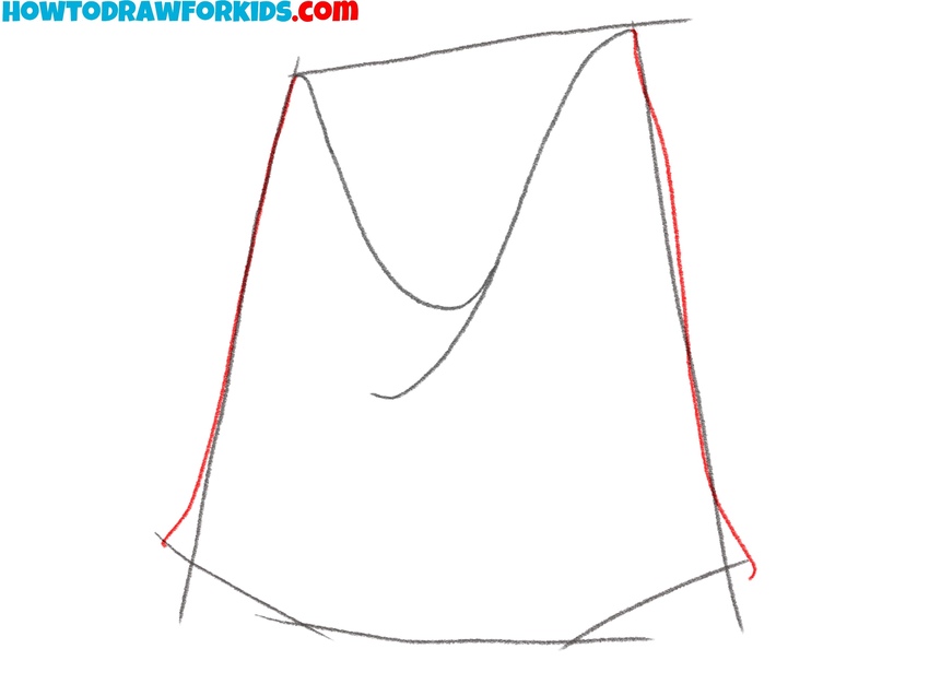 Draw the fabric sides