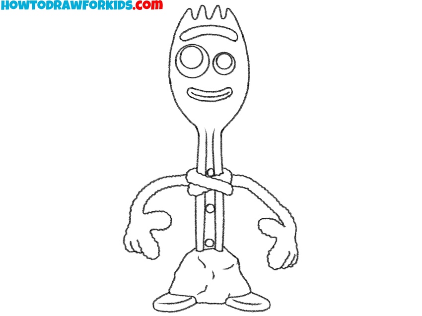 Remove extra lines from the Forky drawing