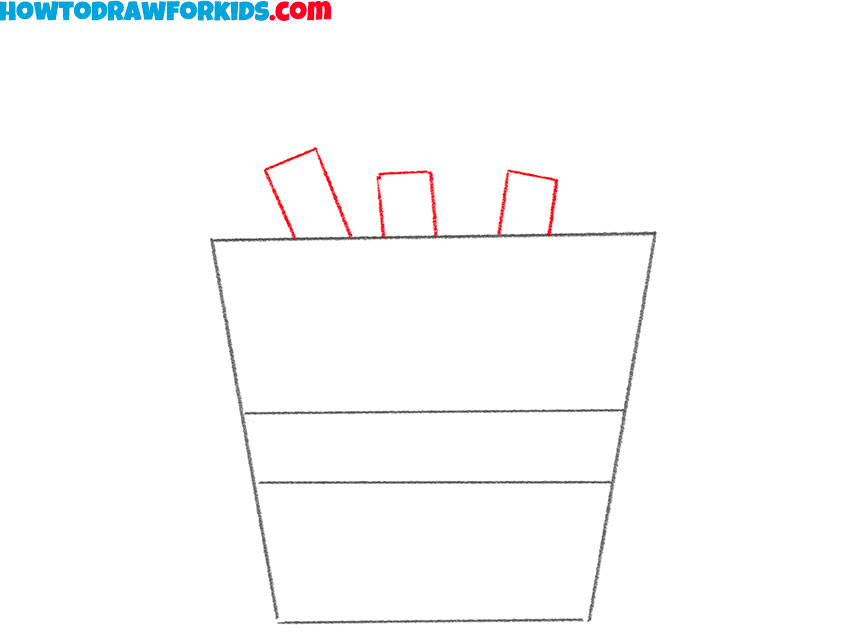 Draw the first French fries