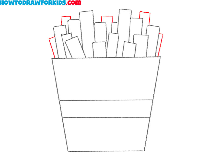 Sketch fries at the back