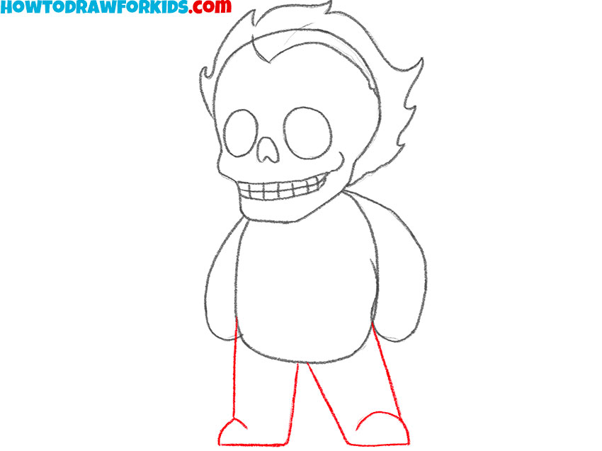 Sketch the figure’s lower half