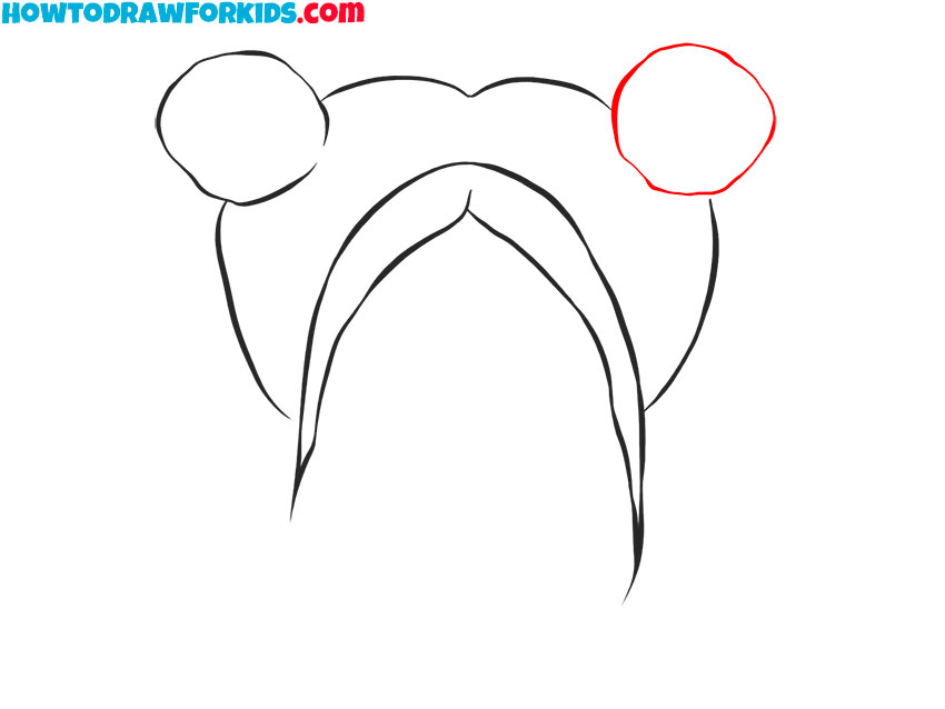 Draw the right bun base