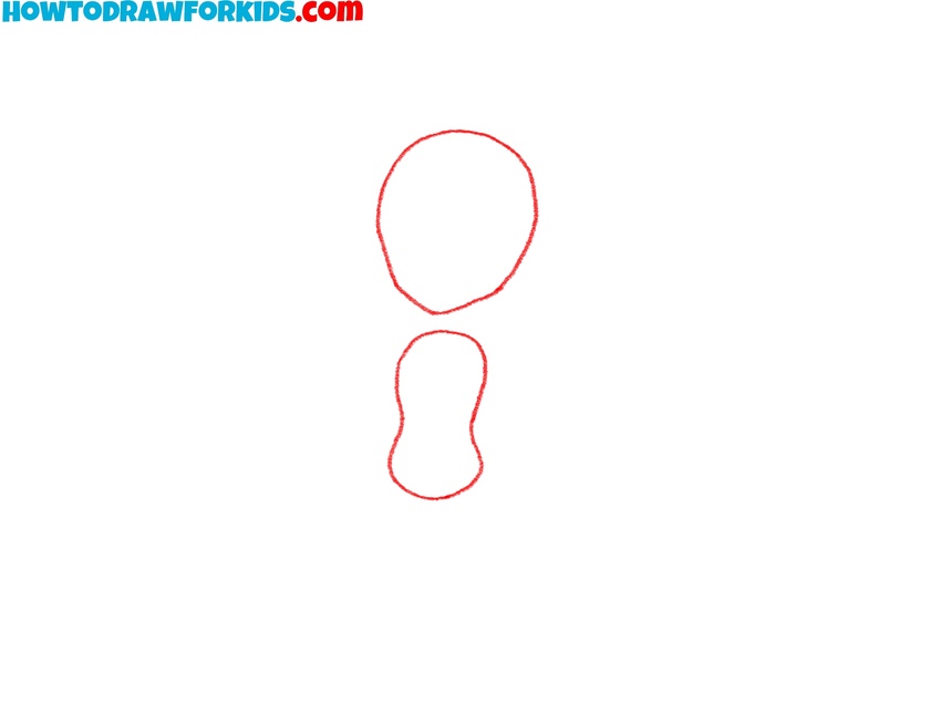 Mark the head with body shape