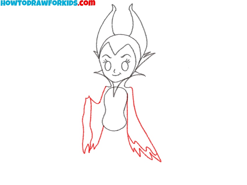Add the jagged sleeve shapes