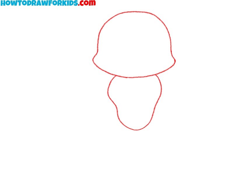 Sketch the head and torso of the Fortnite character