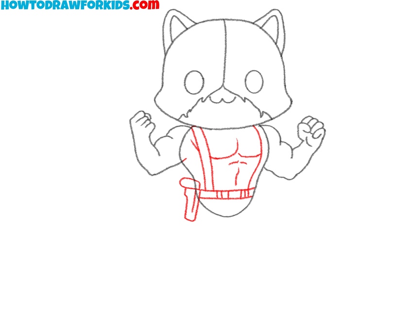 Detail the chest area of the Fortnite character