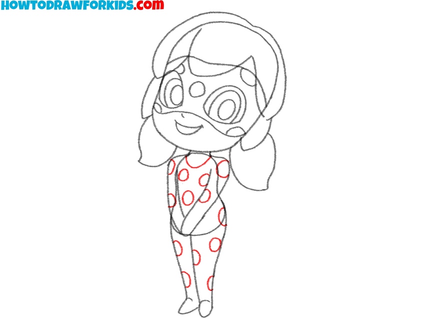 Sketch the spots across body