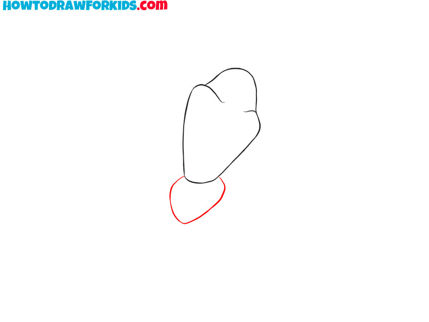 Draw Olaf’s middle body snowball