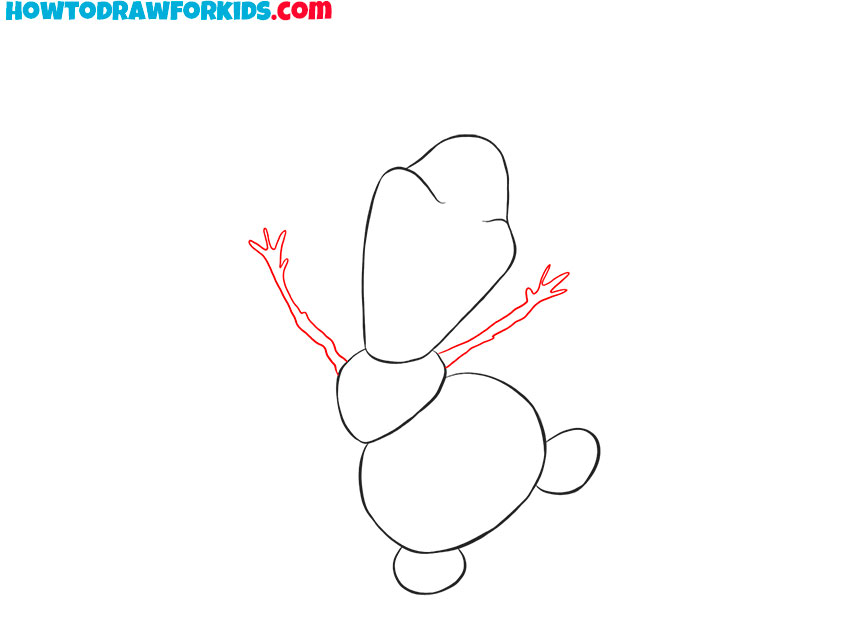 Sketch the uneven branch arms