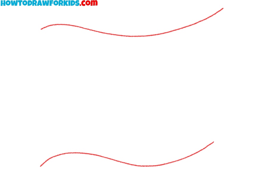 Sketch the flag’s upper and lower edges