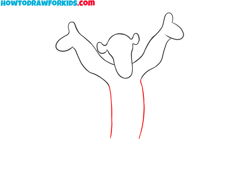 Outline the tall torso shape