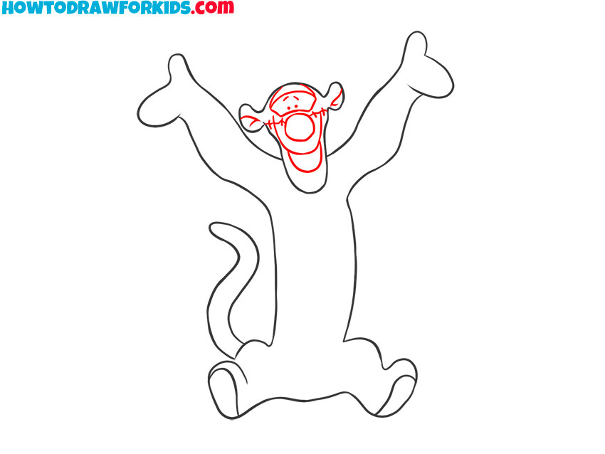 Add Tigger’s face features