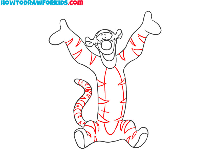 Erase guides and add tiger stripes