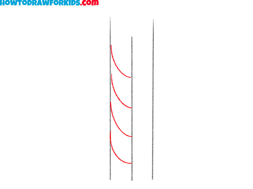 Draw wheat grain curves on one side