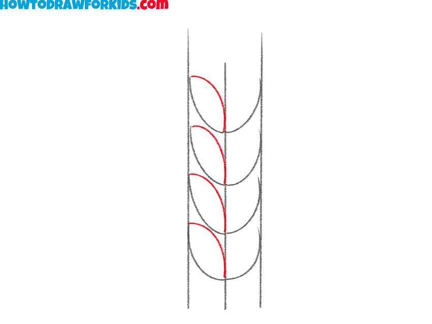 Finalize the grain shapes on the left side