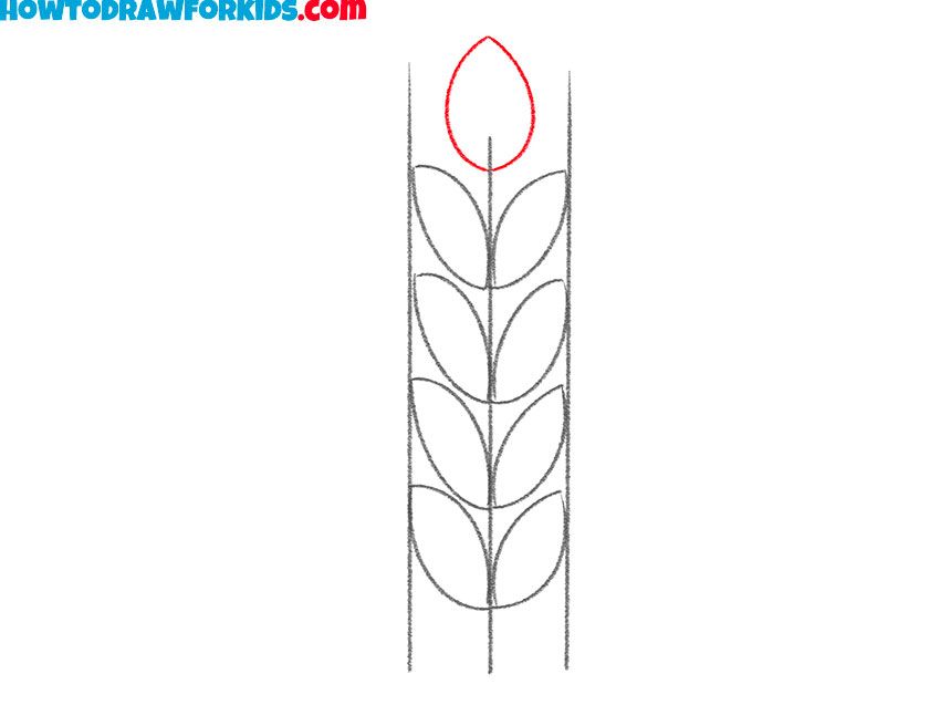 Sketch the uppermost grain